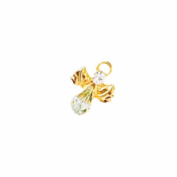 Vintage Gold & Gemstone Angel Pin - Picture 1 of 9